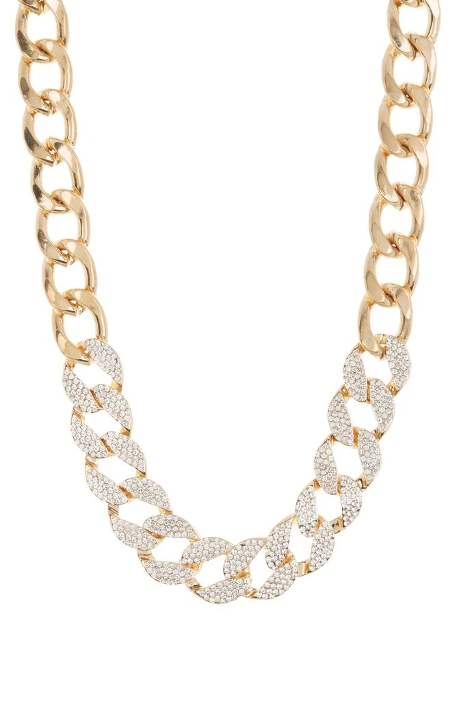 商品Tasha|Pavé Crystal Curb Chain Necklace,价格¥60,第1张图片