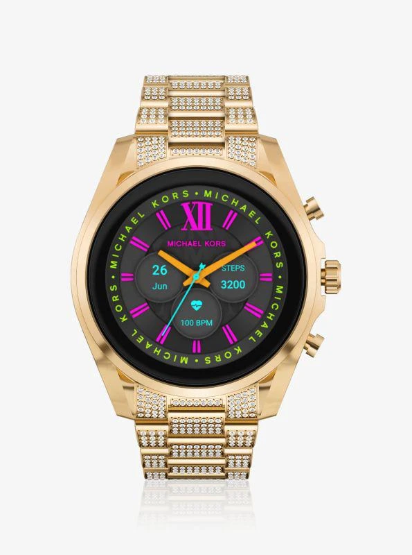 商品Michael Kors|Gen 6 Bradshaw Pavé Gold-Tone Smartwatch,价格¥3188,第1张图片