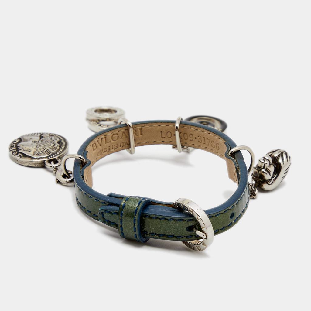 Bvlgari Green Patent Leather Multi Charms Bracelet商品第4张图片规格展示