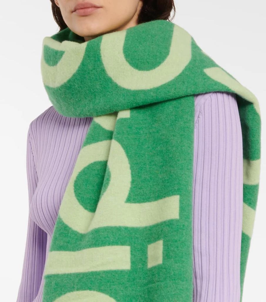 商品Acne Studios|Logo intarsia wool-blend scarf,价格¥1194,第3张图片详细描述