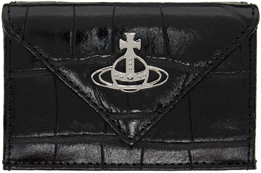 商品Vivienne Westwood|Black Crocodile Envelope Billfold Wallet,价格¥1048,第1张图片