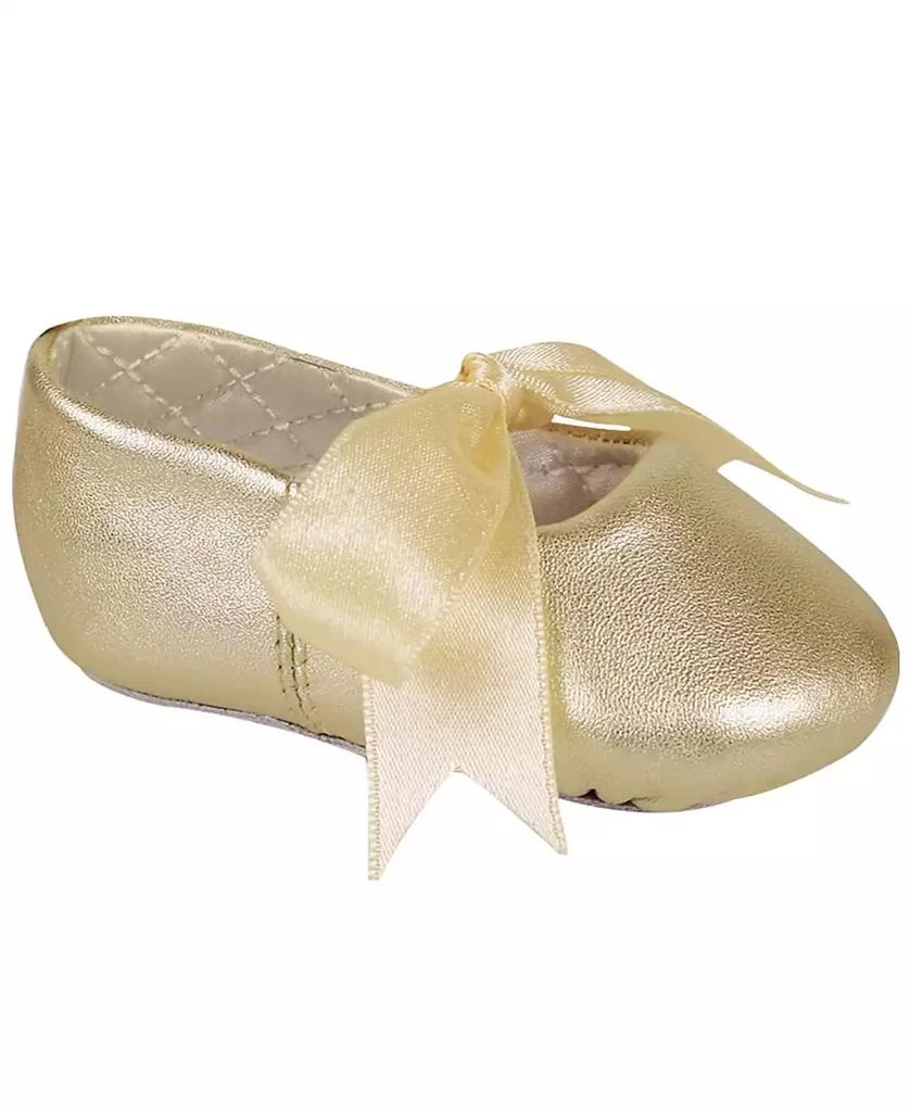 商品Baby Deer|Baby Girl Lambskin Ballet with Ribbon Tie,价格¥464,第1张图片