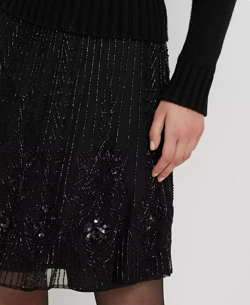 商品Ralph Lauren|Petite Beaded A-Line Miniskirt,价格¥370,第3张图片详细描述