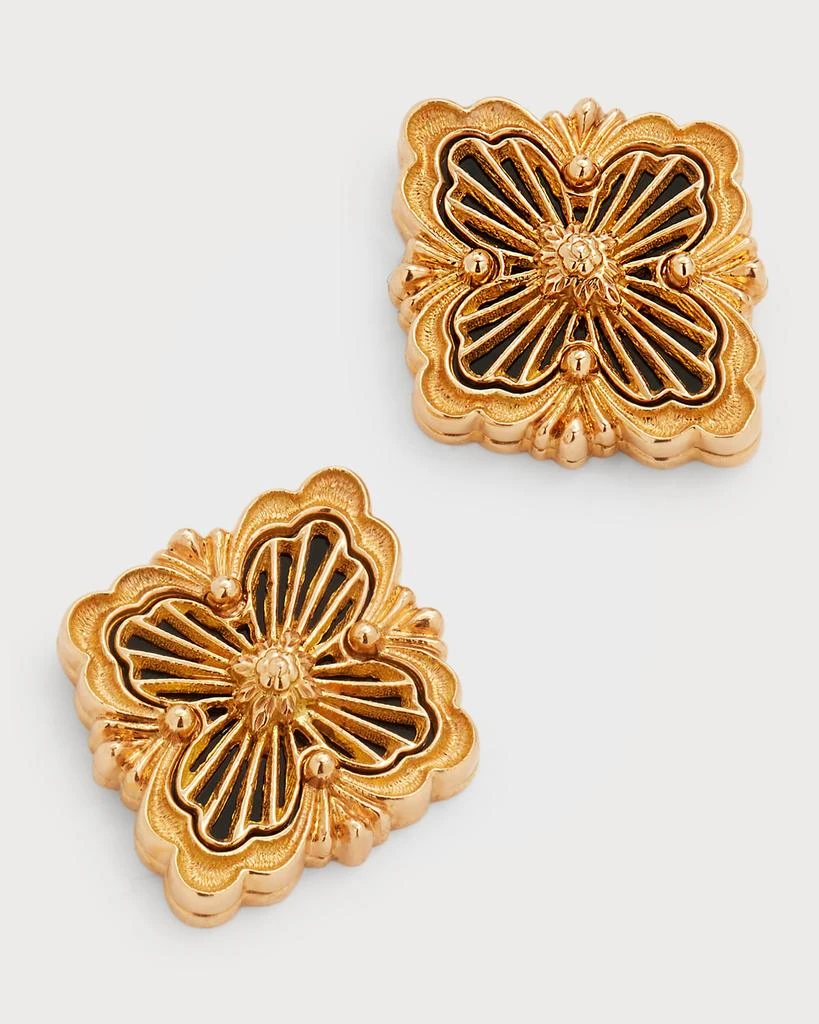 商品Buccellati|18K Yellow Gold Opera Tulle Onyx Button Earrings,价格¥30177,第3张图片详细描述
