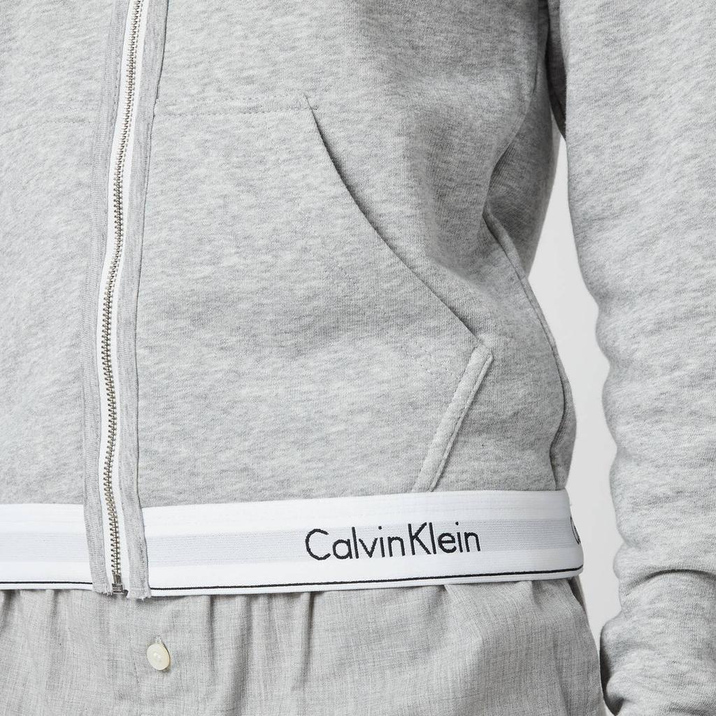 Calvin Klein Women's Modern Cotton Zip Hoodie - Grey Heather商品第4张图片规格展示