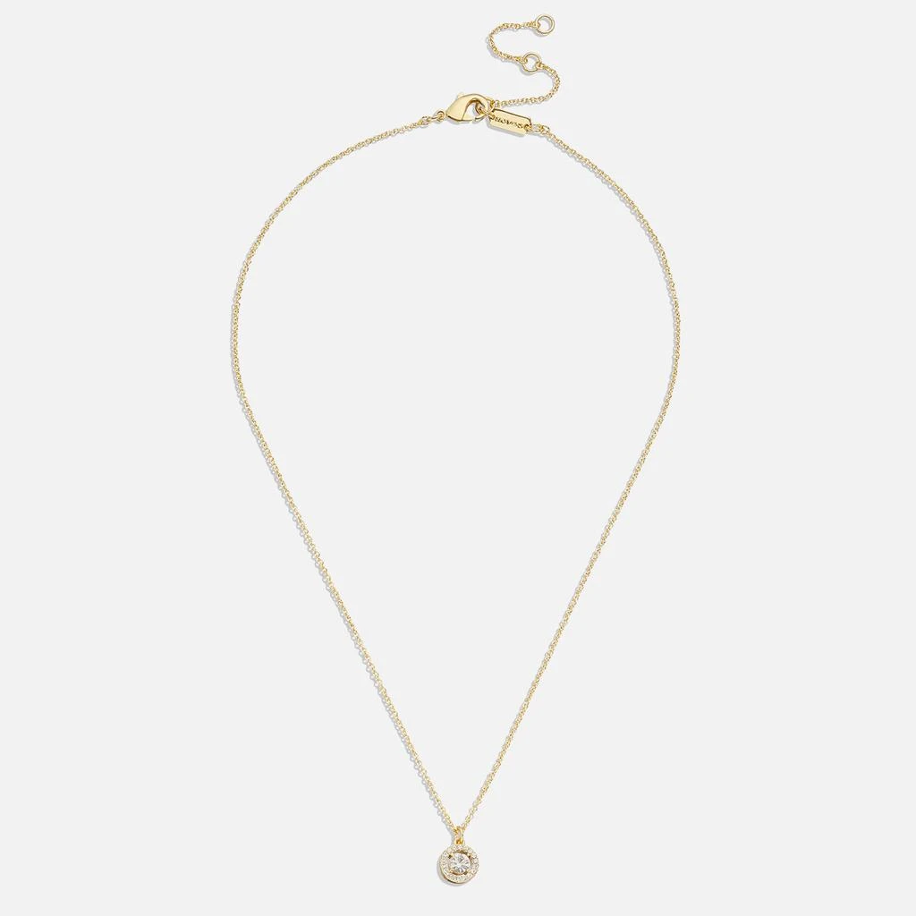 商品Coach|Pave Halo Pendant Gold-Plated Necklace,价格¥650,第2张图片详细描述