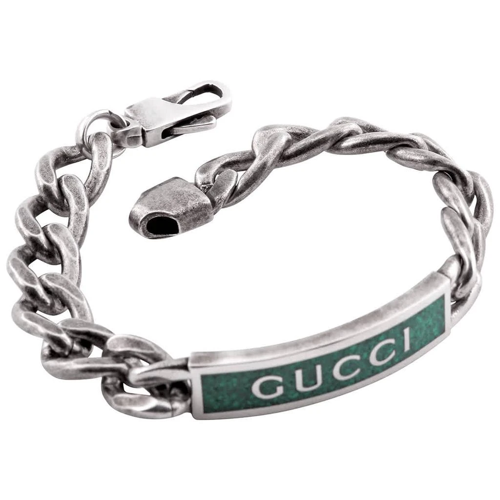 商品Gucci|Gucci Green Enamel Station Bracelet, Size 19,价格¥4055,第3张图片详细描述