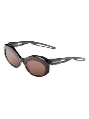 商品Balenciaga|55MM Oval Sunglasses,价格¥826,第4张图片详细描述