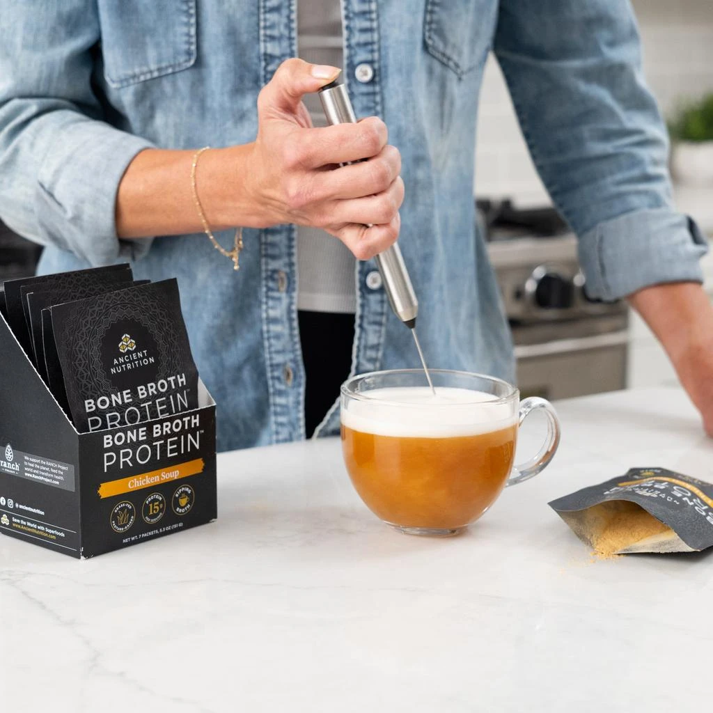 商品Ancient Nutrition|Cyber Bone Broth Protein | Powder Chicken Soup (7 Packets),价格¥228,第3张图片详细描述