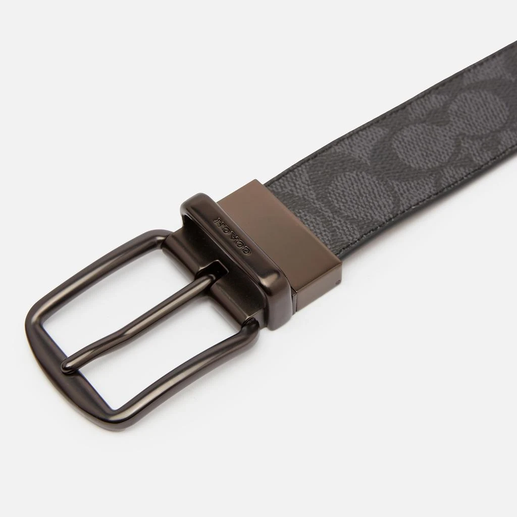 商品Coach|Coach Men's 38mm Cut-To-Size Harness Belt in Signature Canvas - Charcoal/Khaki,价格¥1379,第3张图片详细描述