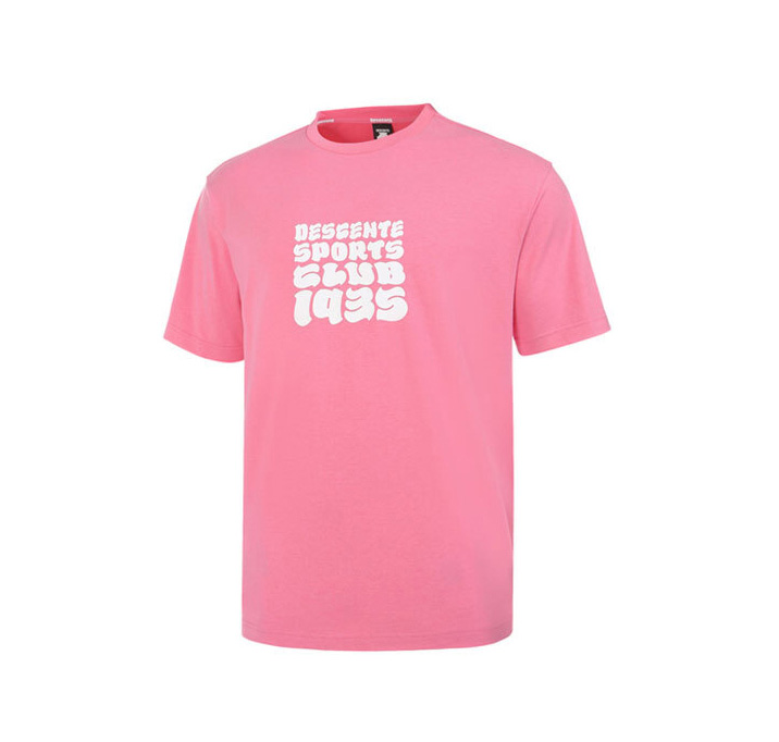 【享贝家】DESCENTE 迪桑特 卡通图案短袖T恤 粉色 SM323OTS71-PINK（现采购商品，下单后12天内发货）商品第1张图片规格展示