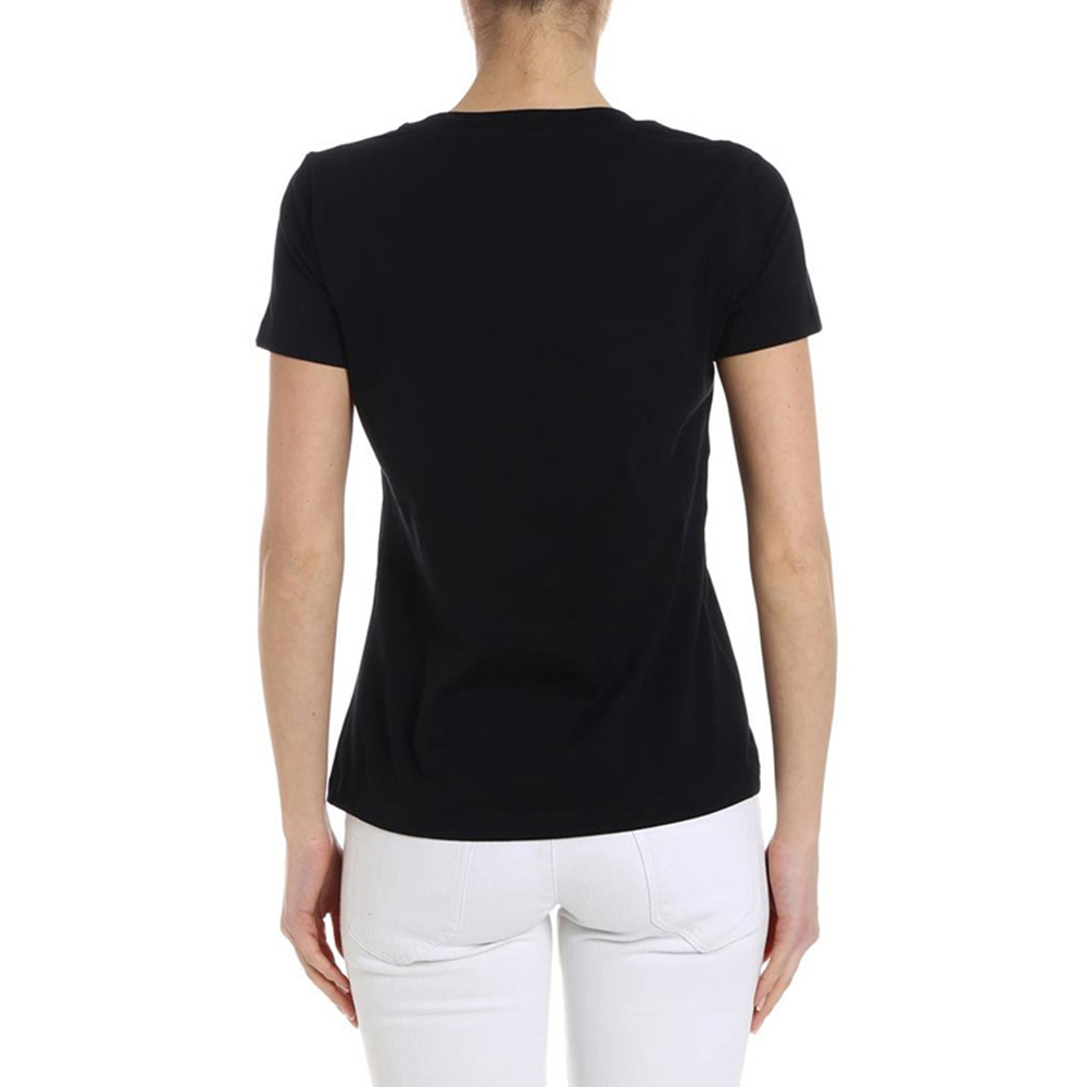 Moschino 莫斯奇诺 女士黑色纯棉T恤 EA0707-0540-1555商品第1张图片规格展示