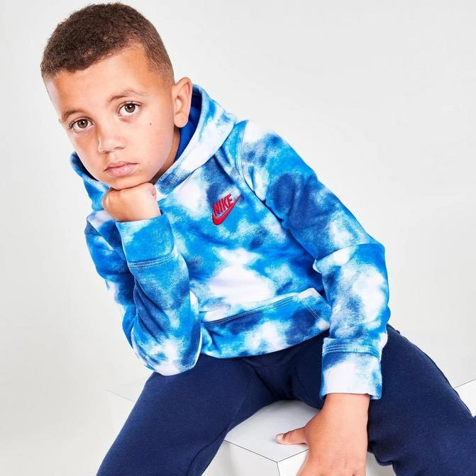 商品NIKE|Boys' Little Kids' Nike Allover Print Club Fleece Hoodie,价格¥297,第1张图片