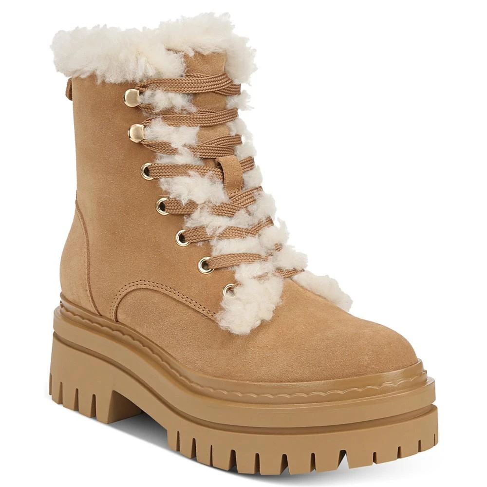 商品Sam Edelman|Women's Kyler Lace-Up Cozy Combat Boots,价格¥1317,第1张图片