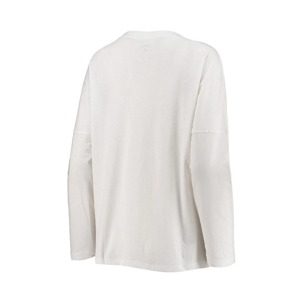 商品League Collegiate Wear|Women's White Florida State Seminoles Clothesline Oversized Long Sleeve T-shirt,价格¥124,第3张图片详细描述