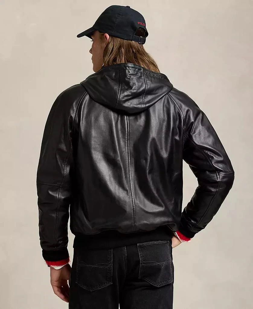 商品Ralph Lauren|Men's Leather Hooded Jacket,价格¥5956,第4张图片详细描述