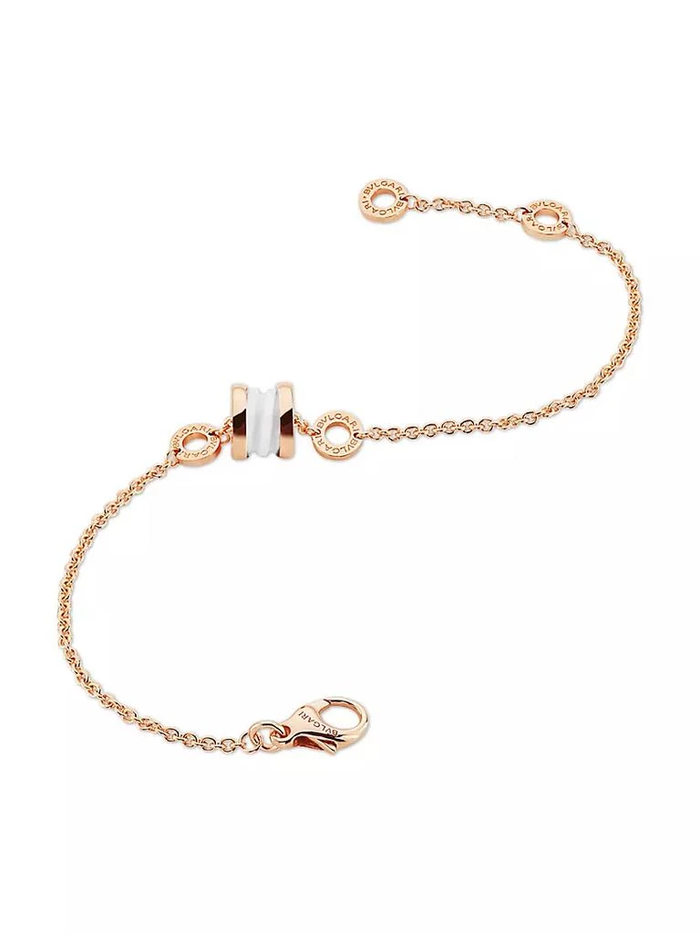 商品BVLGARI|B.zero1 18K Rose Gold &amp; Ceramic Charm Small/Medium Bracelet,价格¥13701,第3张图片详细描述