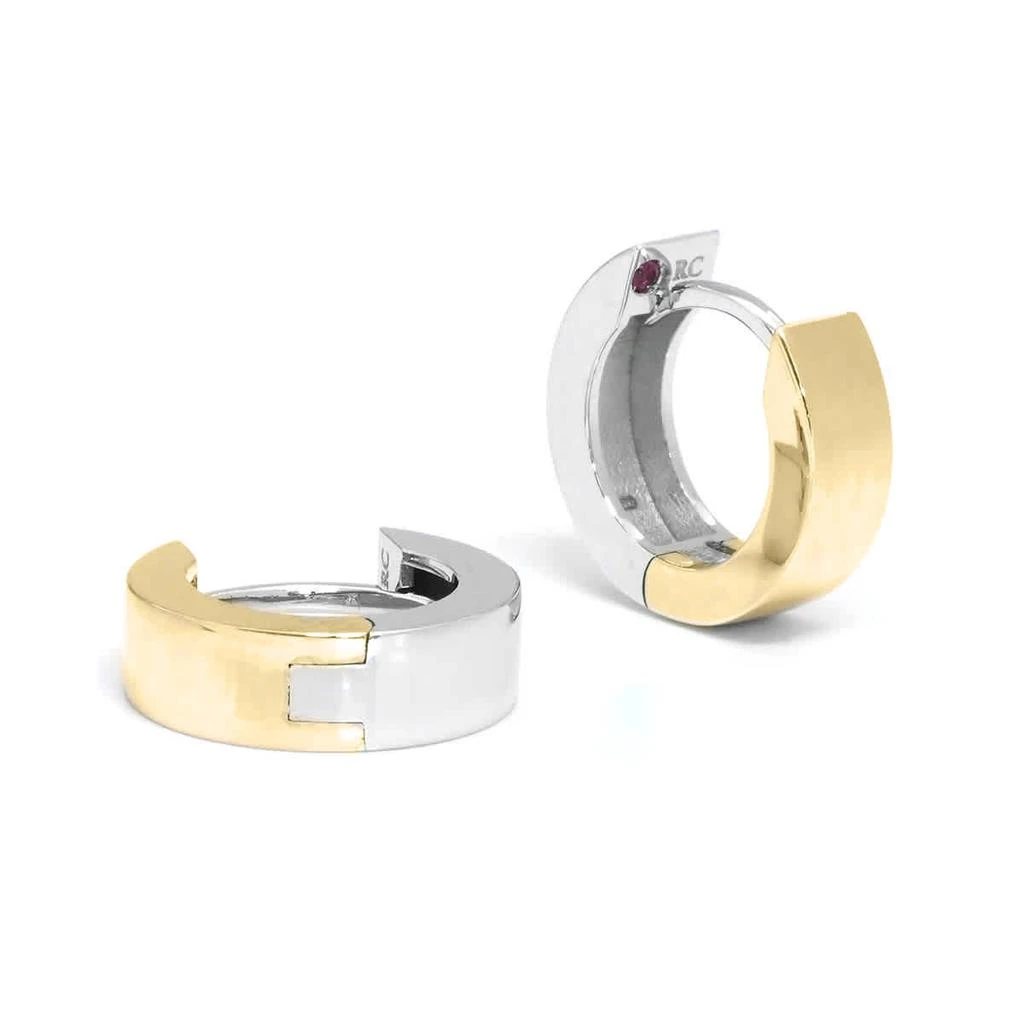 商品Roberto Coin|18k Yellow And White Gold Oro Classic Hoop Earrings,价格¥6869,第3张图片详细描述