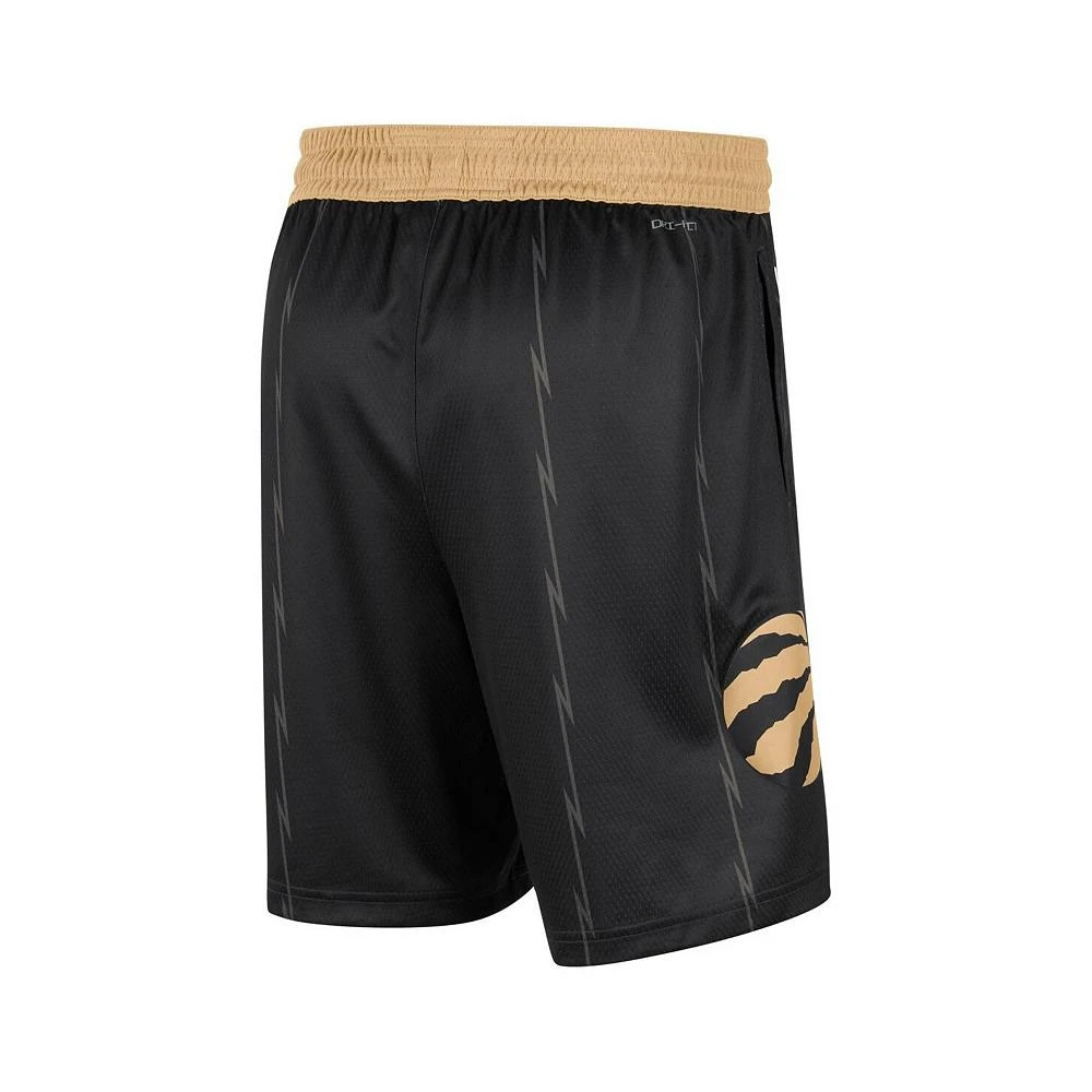 商品NIKE|Men's Black and Gold Toronto Raptors 2021/22 City Edition Swingman Shorts,价格¥556,第3张图片详细描述