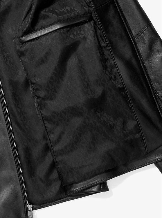 商品Michael Kors|Leather Racer Jacket,价格¥2967,第4张图片详细描述