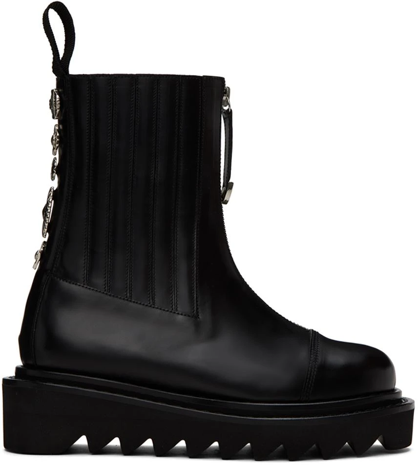 商品Toga Pulla|Black Zip Boots,价格¥1315,第1张图片