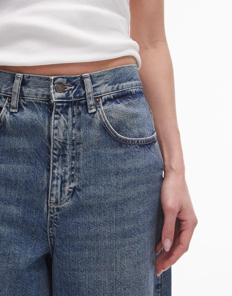 商品Topshop|Topshop high rise Baggy jeans in Authentic Blue,价格¥274,第5张图片详细描述