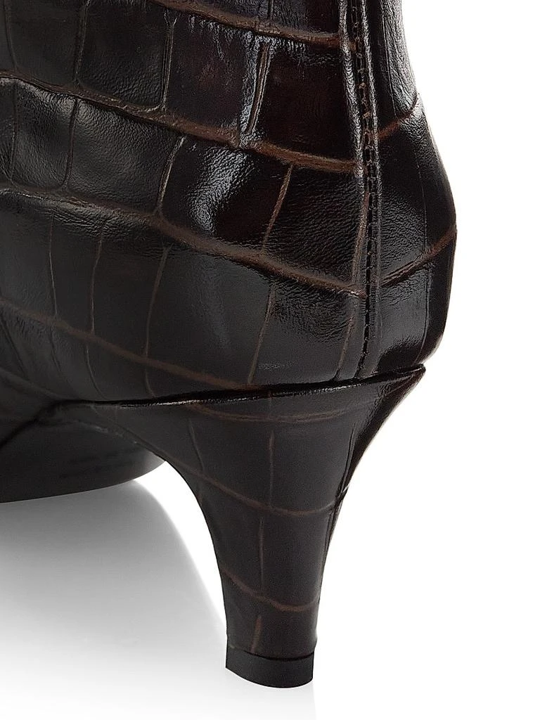 商品Totême|The Wide Calf Croc-Embossed Leather Boots,价格¥8460,第5张图片详细描述