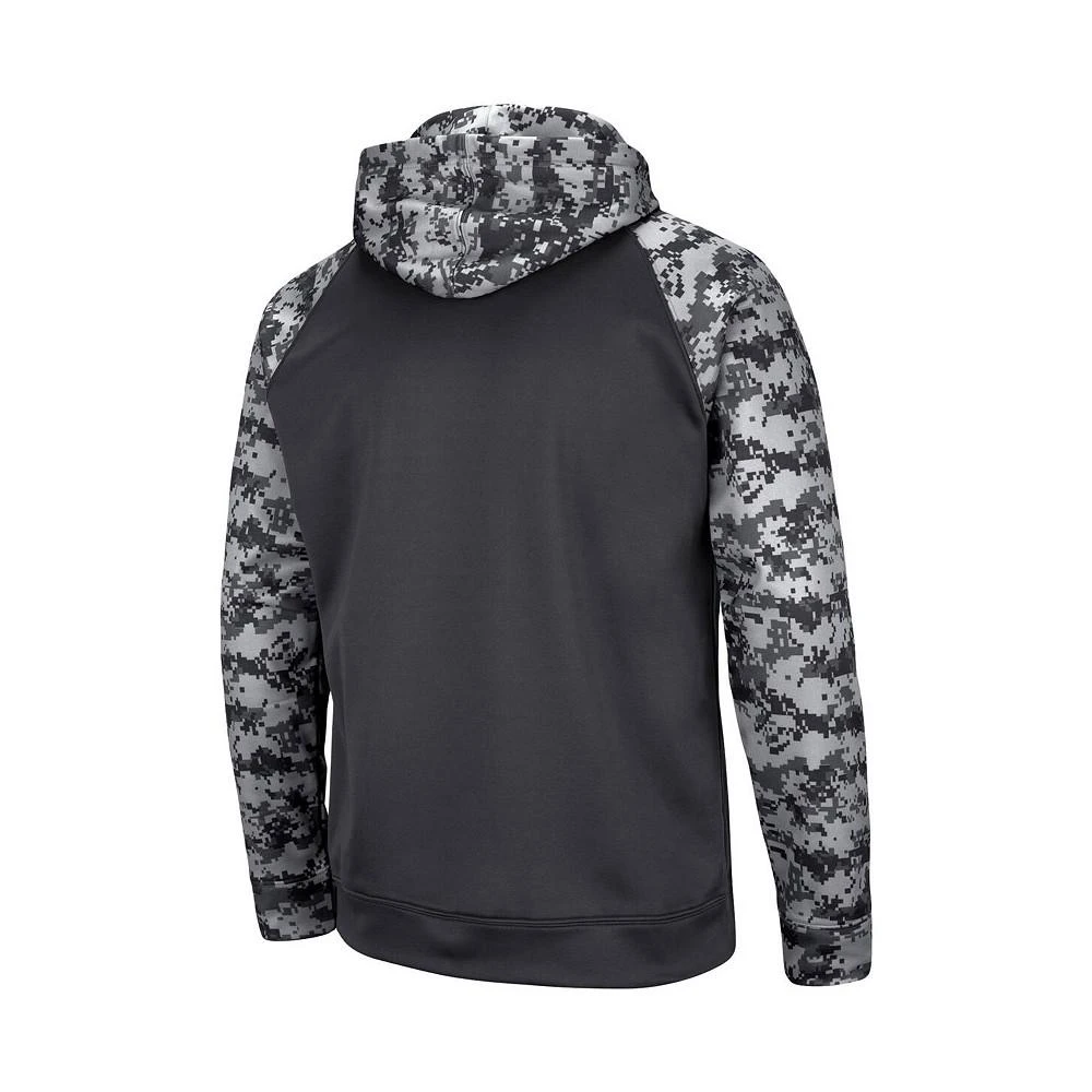 商品Colosseum|Men's Charcoal Michigan Wolverines OHT Military-Inspired Appreciation Digi Camo Big and Tall Pullover Hoodie,价格¥488,第3张图片详细描述