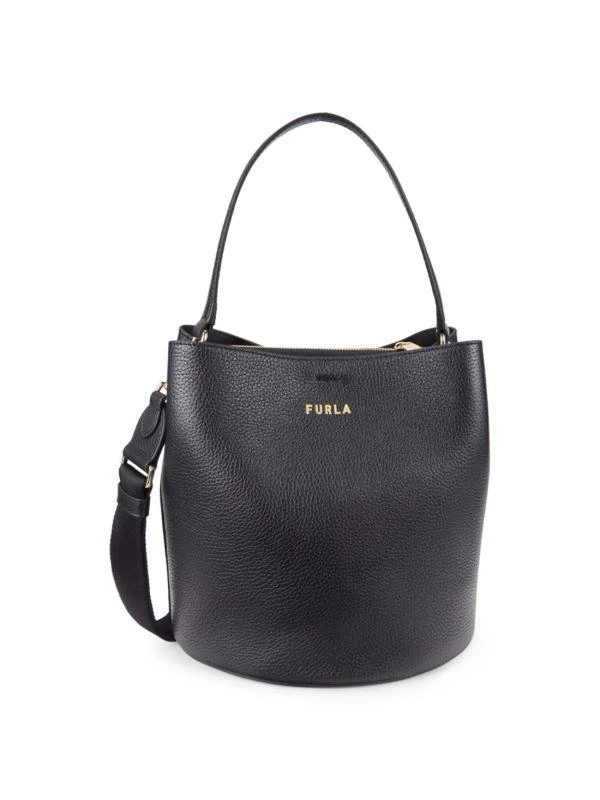商品Furla|Danae Logo Leather Bucket Bag,价格¥1813,第1张图片