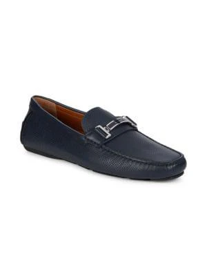 商品Bally|Drulio Perforated Leather Loafers,价格¥1392,第2张图片详细描述