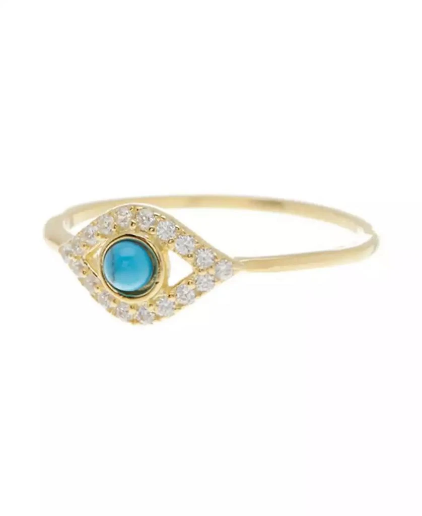 商品ADORNIA|14K Gold Plated Evil Eye Ring,价格¥172,第1张图片