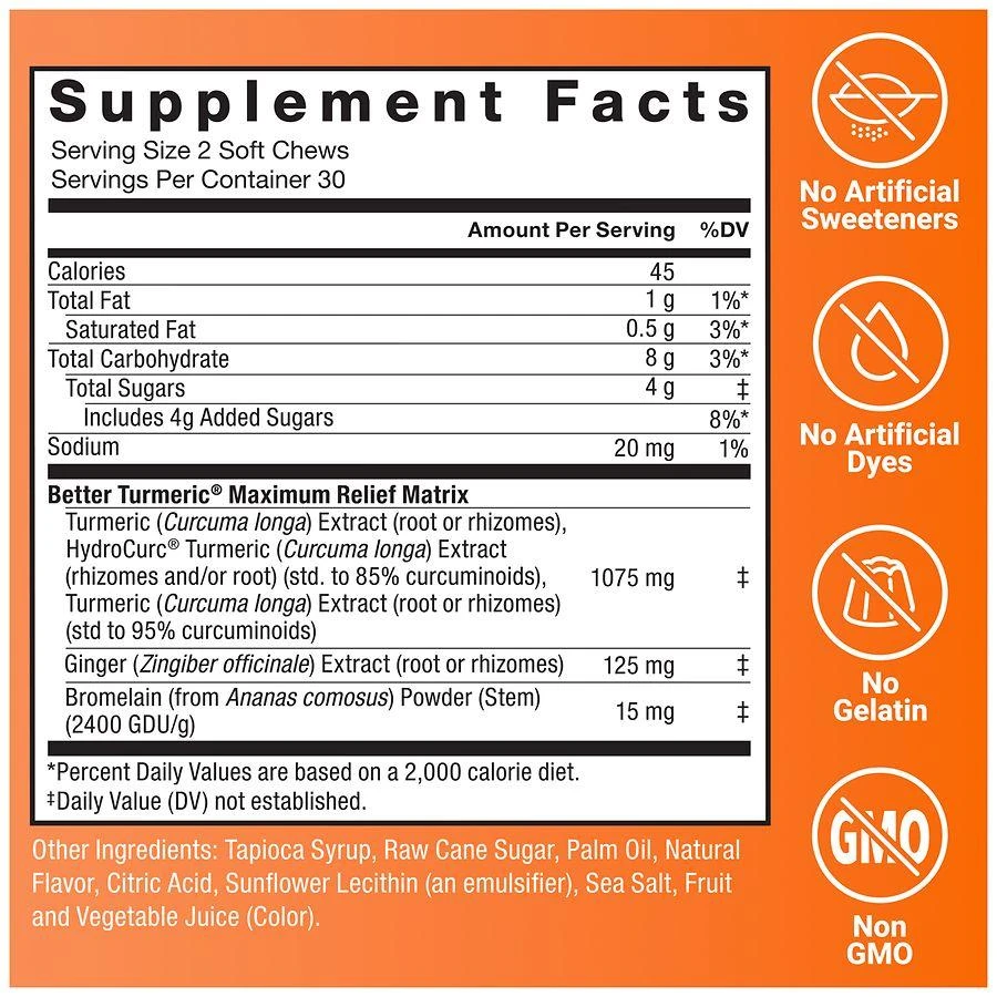 商品Force Factor|Better Turmeric Maximum Joint Support Fruit Punch,价��格¥219,第4张图片详细描述