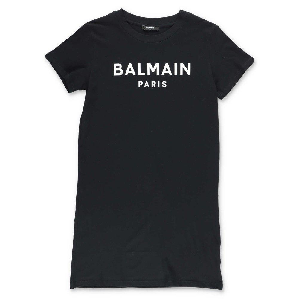 Balmain Kids Logo Printed Crewneck T-Shirt Dress商品第1张图片规格展示