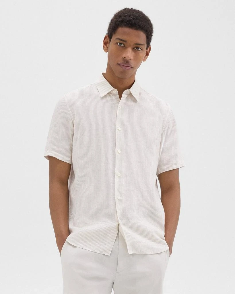 商品Theory|Irving Short-Sleeve Shirt in Relaxed Linen,价格¥863,第1张图片