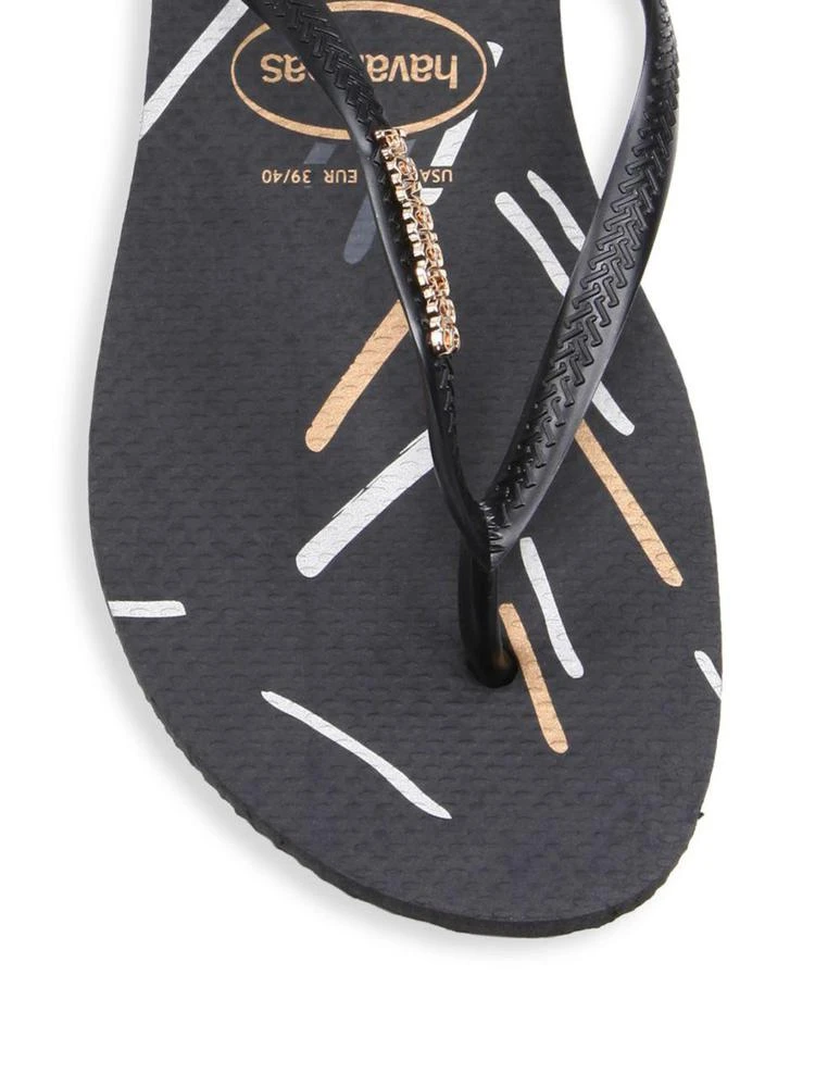 商品Havaianas|Slim Logo Metal Rubber Flip Flops,价格¥97,第3张图片详细描述