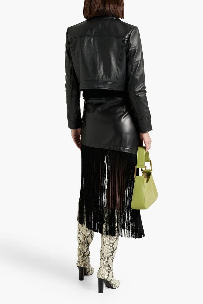 商品Muubaa|Denver cropped leather jacket,价格¥1811,第3张图片详细描述