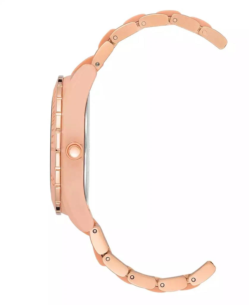 商品Anne Klein|Women's Rose Gold-Tone and Light Pink Solar Ocean Work Plastic Bracelet Watch, 38.5mm,价格¥561,第2张图片详细描述