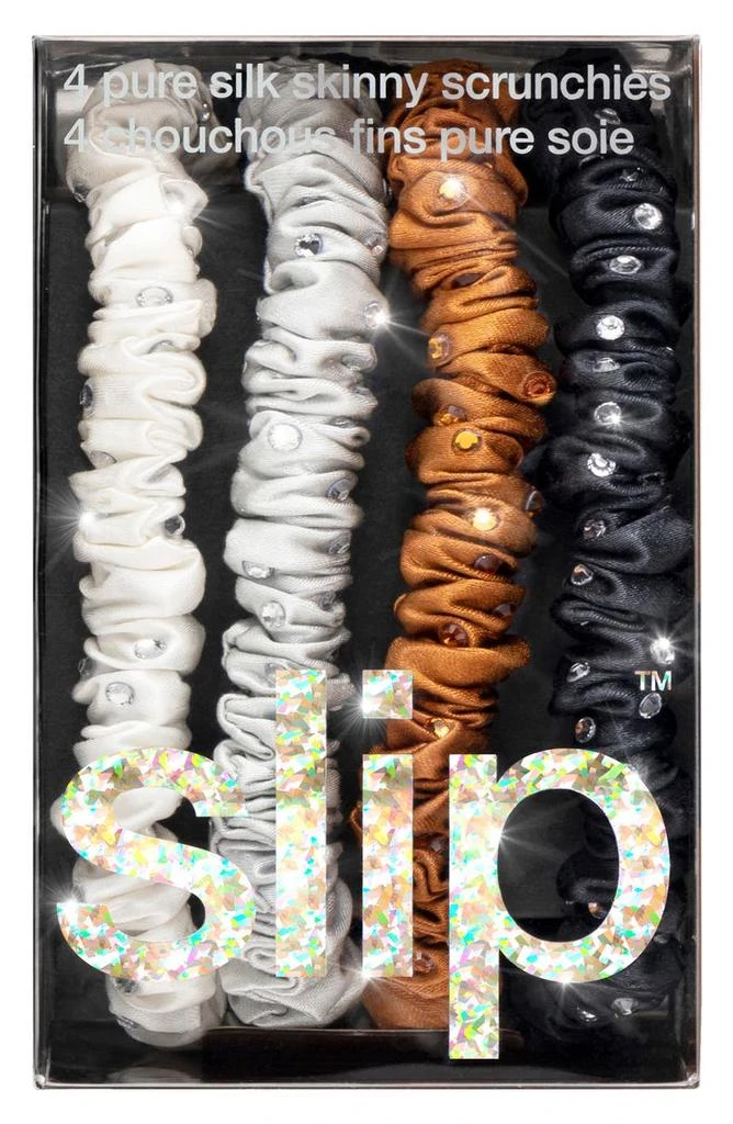 商品Slip|Disco Pure Silk Skinny Scrunchie Set,价格¥233,第2张图片详�细描述