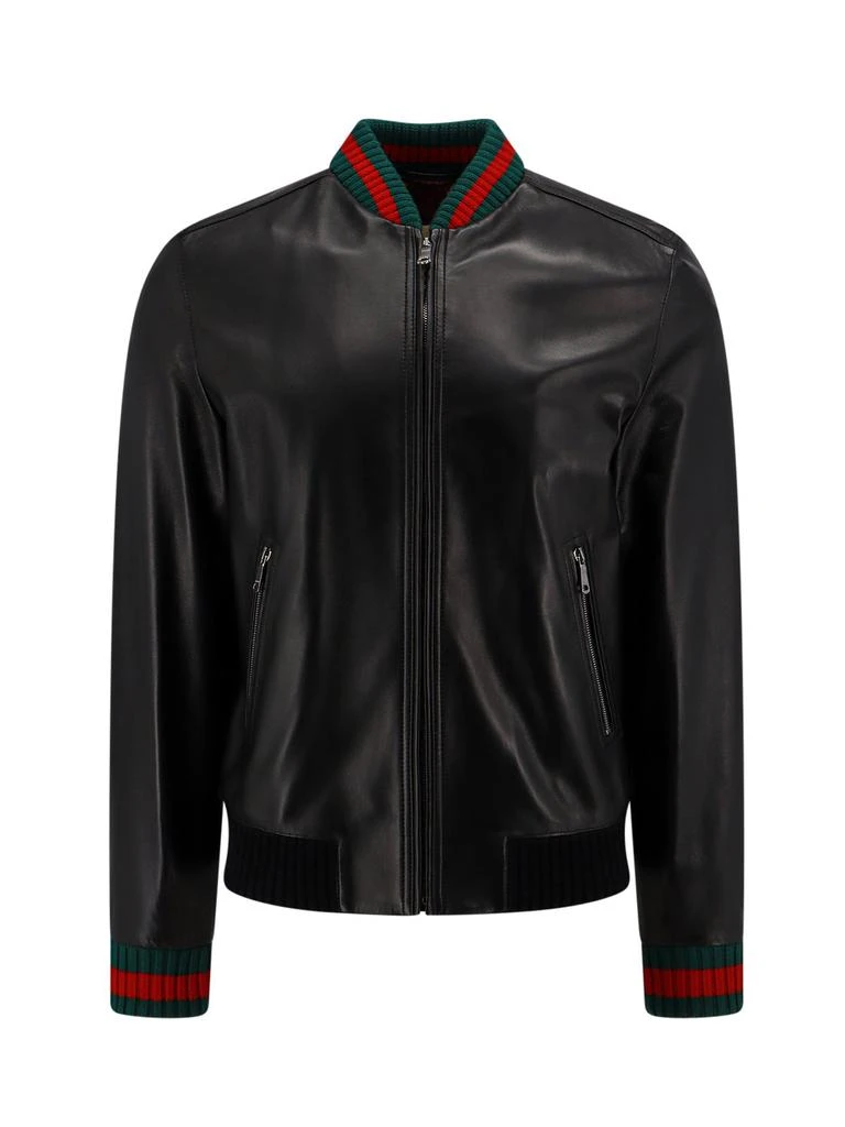 商品Gucci|Gucci Web-Detailed Zip-Up Jacket,价格¥27034,第1张图片