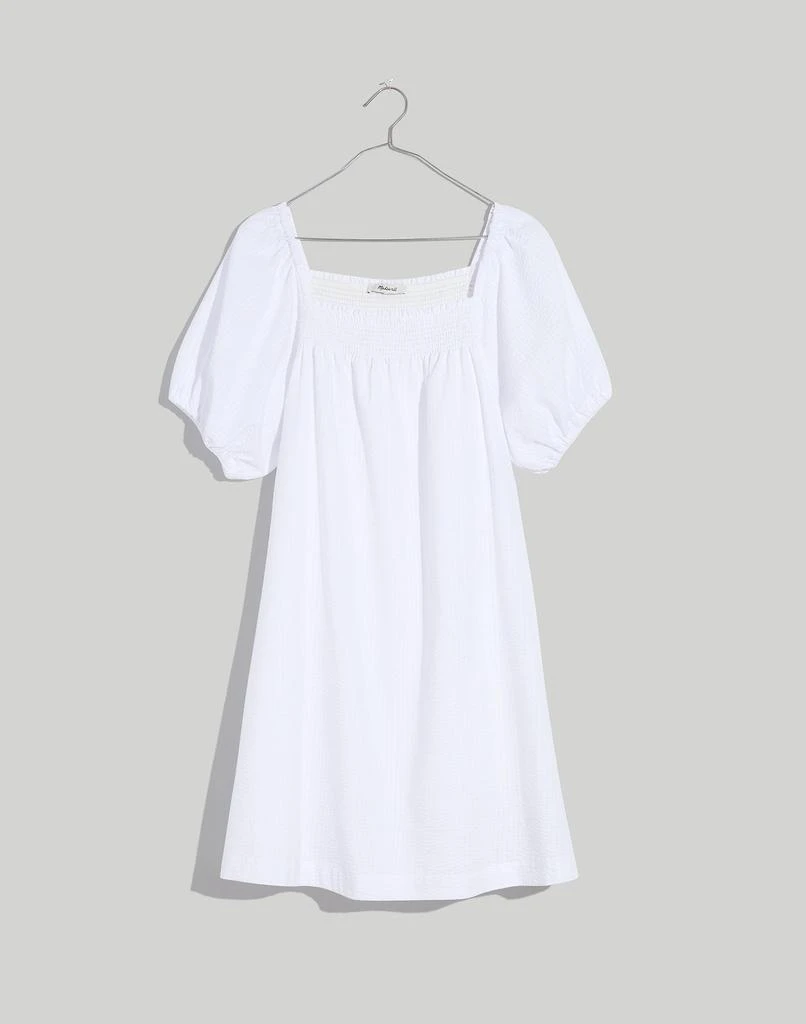 Puff-Sleeve A-Line Mini Dress in Seersucker Stripe 商品