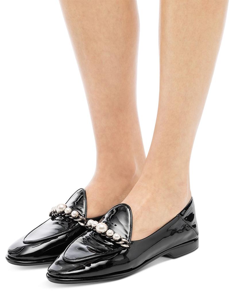 Women's Embellished Patent Loafers商品第2张图片规格展示