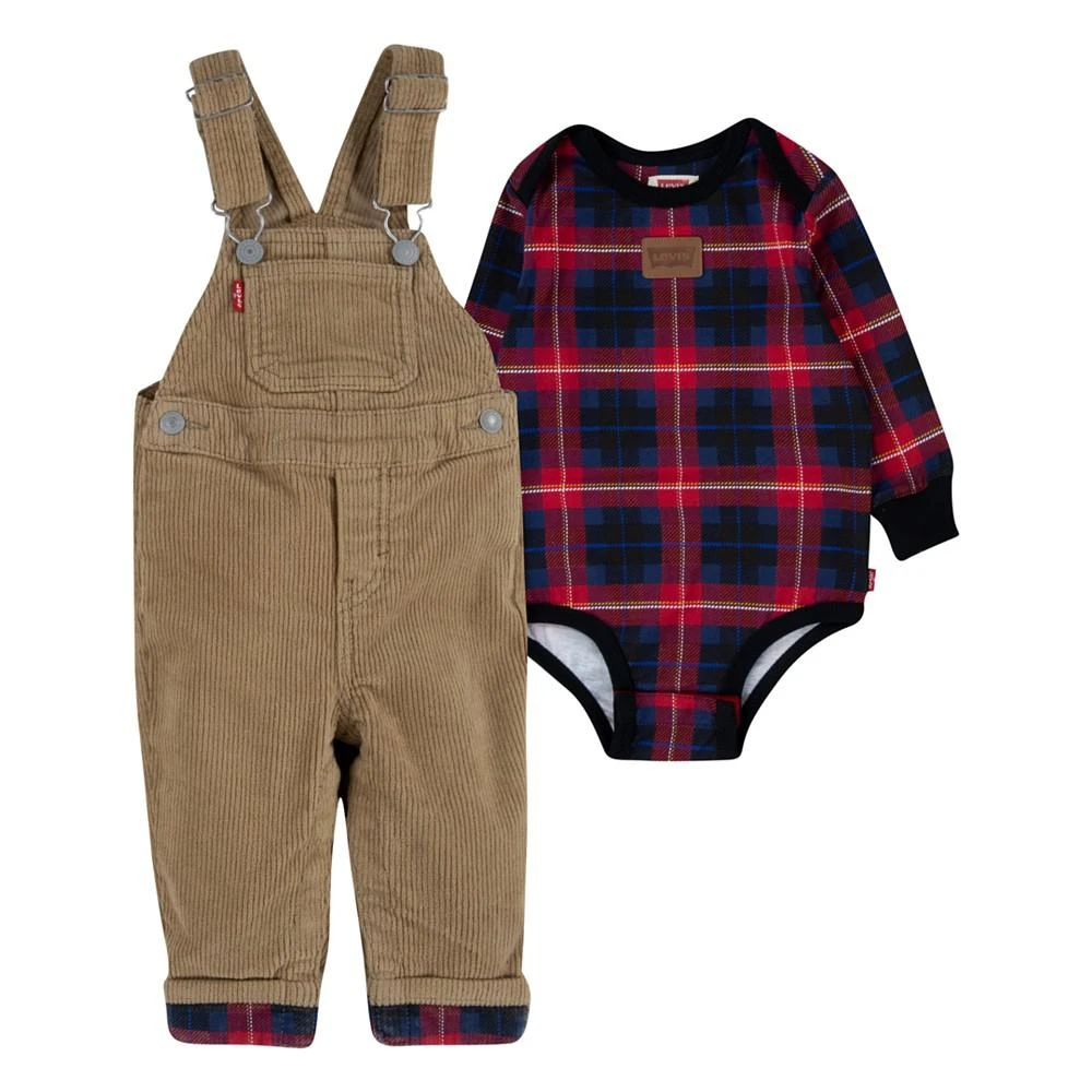 商品Levi's|Baby Boys 2-Piece Printed Bodysuit and Overalls Set,价格¥202,第1张图片