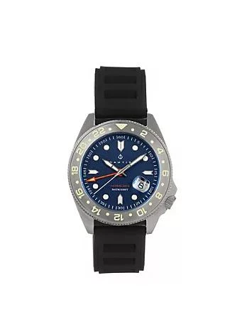 商品Nautis|Nautis Global Dive Rubber Strap Watch W Date,价格¥1035,第1张图片