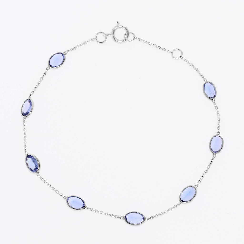 商品SuperOro|Superoro 18K White Gold, Tanzanite Gemtstone Bracelet,价格¥11316,第1张图片