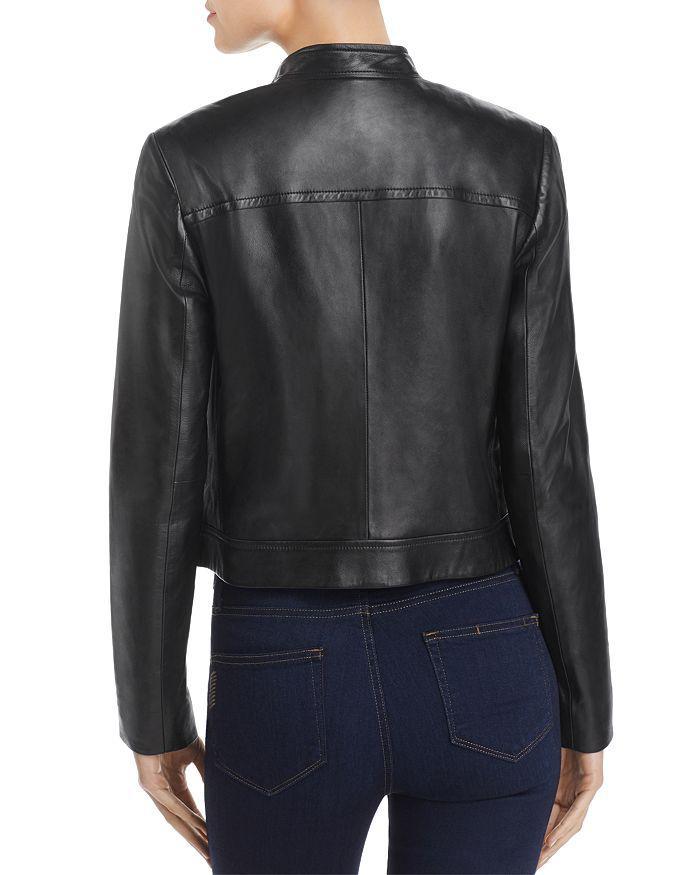 商品Michael Kors|Leather Moto Jacket,价格¥1863,第4张图片详细描述