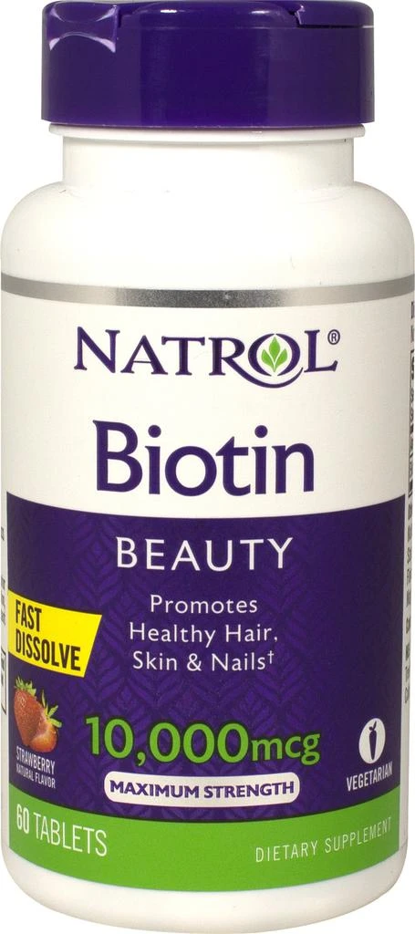 商品Natrol|B Vitamins: Biotin 10,000 mcg Fast Dissolve,价格¥72,第1张图片