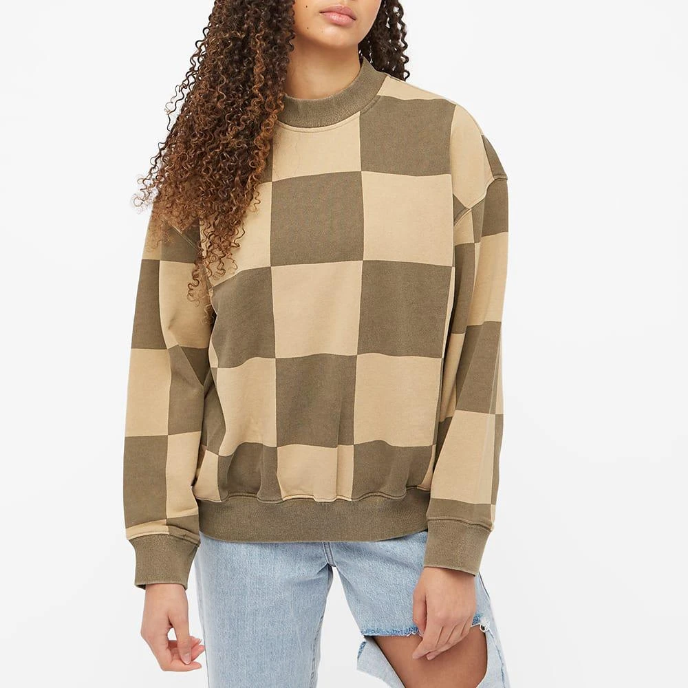 商品STUSSY|Stussy Checker Pirnt Mock Neck Fleece Sweat,价格¥841,第3张图片详细描述