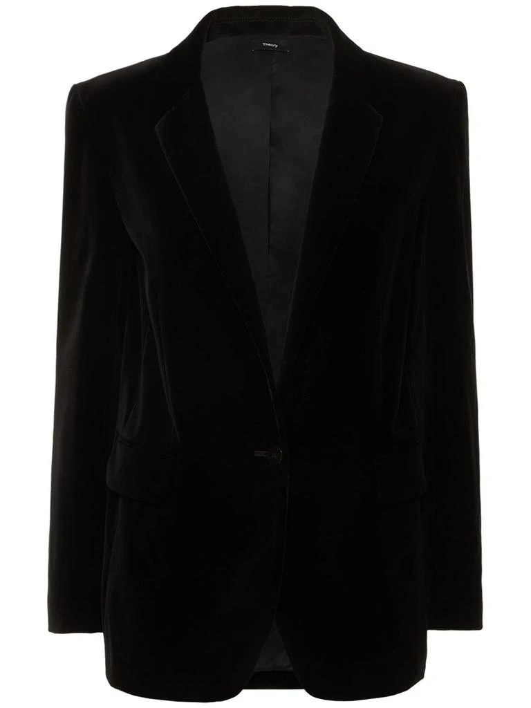 商品Theory|Casual Stretch Cotton Velvet Blazer,价格¥1897,第1张图片