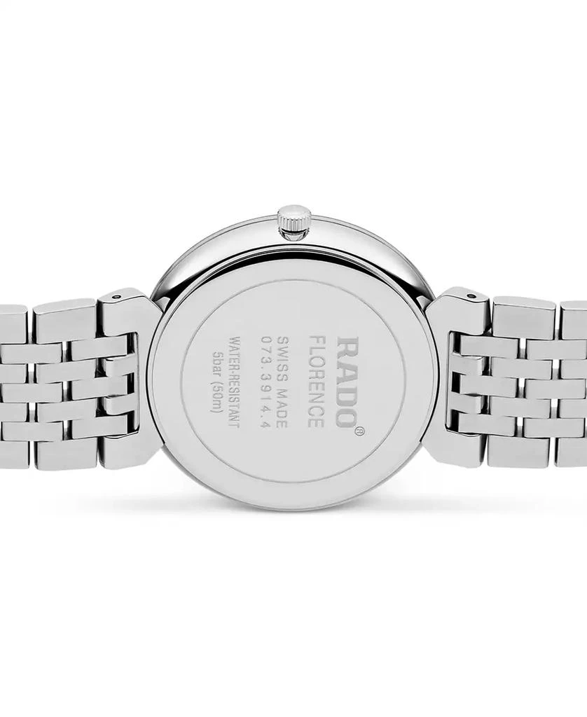 商品Rado|Women's Swiss Florence Classic Diamond Accent Stainless Steel Bracelet Watch 38mm,价格¥8607,第2张图片详细描述