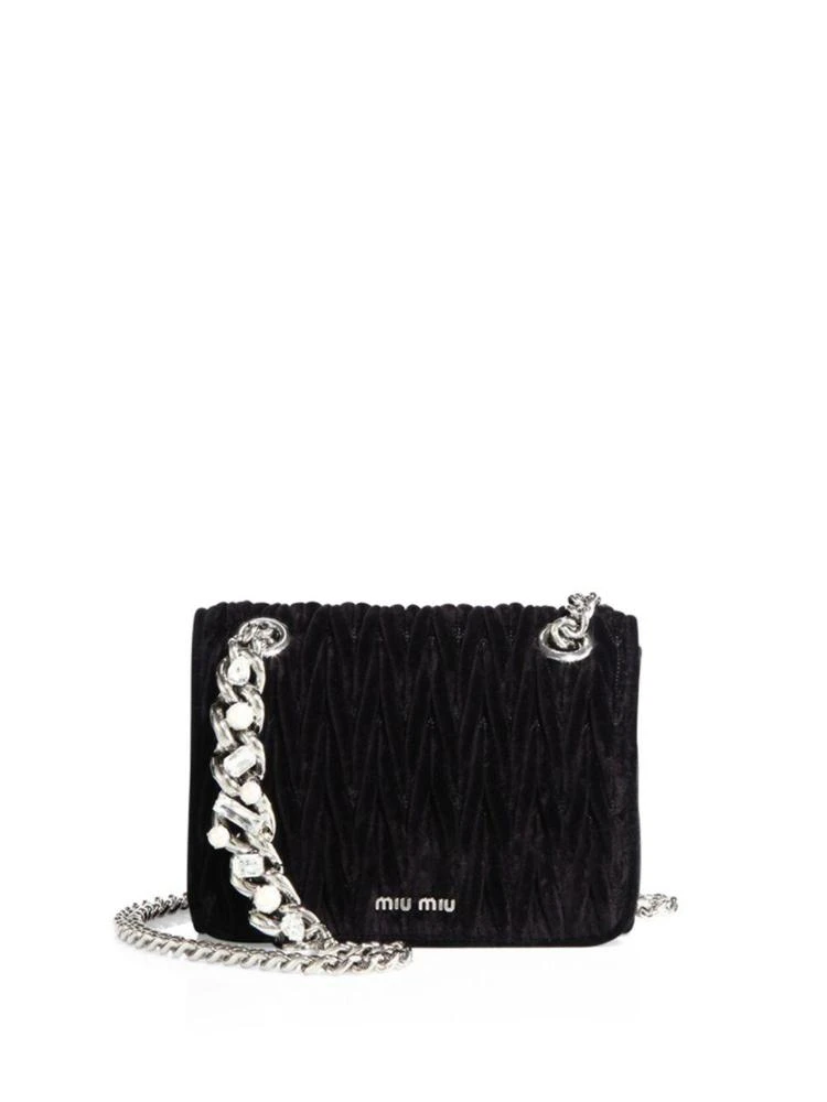 商品Miu Miu|Matelassé Velvet Chain Shoulder Bag,价格¥5372,第1张图片